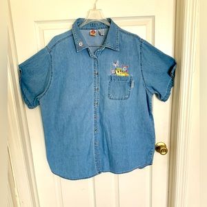 LOONEY TOONS, DENIM SHIRT. TWEETY